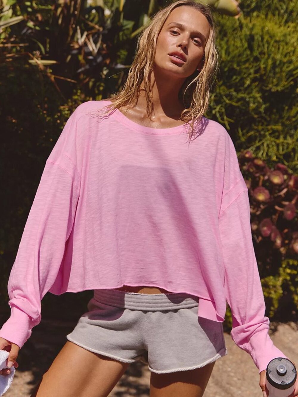 FP Movement by Free People My Time Long Sleeve Tee - Pink Icing - Size Medium - Picture 5 of 5
